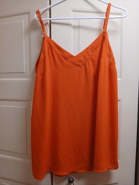 Women's Orange Satin Slip Tank - TORRID